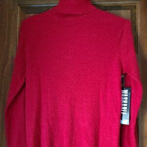 SAG HARBOR SPECKLED MULTICOLR RED TURTLENECK SWEATERS SIZE XL